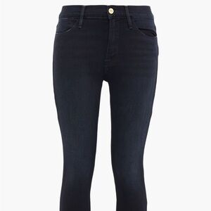 FRAME Le High Skinny Jeans with Raw Hem
Size 26 – Dark Indigo